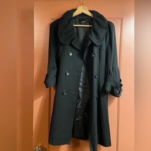 Vintage Black Trench Coat from South Korea